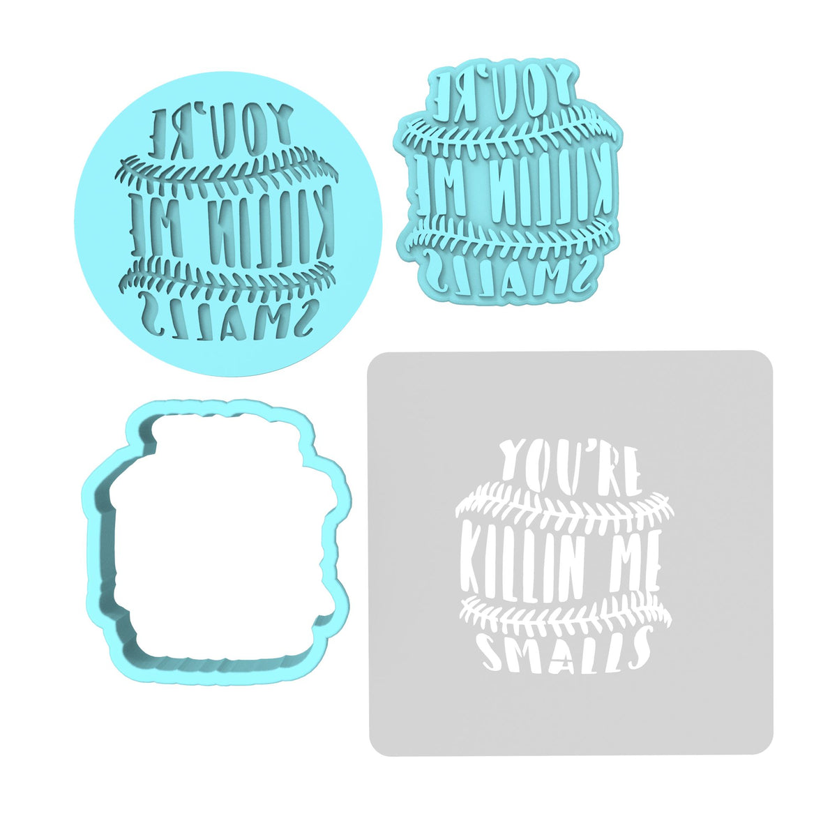 You're Killing Me Smalls Cookie Cutter | Stamp | Stencil #3 4th of july Cookie Cutter Lady MINI - 2 Inches (5cm) **FULL SET BUNDLE** Cutter + Stamp + Stencil + Debosser **BEST DEAL** 