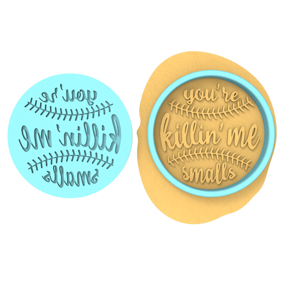 You're Killing Me Smalls Cookie Cutter | Stamp | Stencil #4 4th of july Cookie Cutter Lady MINI - 2 Inches (5cm) **BUNDLE** Cutter + Debosser 
