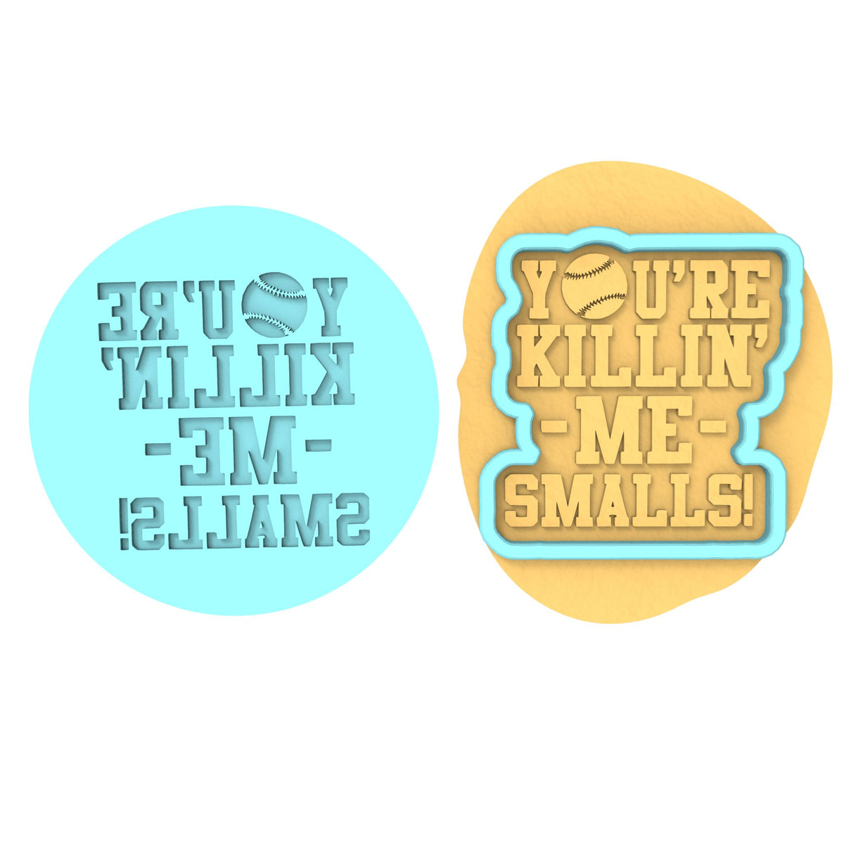 You're Killing Me Smalls Cookie Cutter | Stamp | Stencil #5 4th of july Cookie Cutter Lady MINI - 2 Inches (5cm) **BUNDLE** Cutter + Debosser 