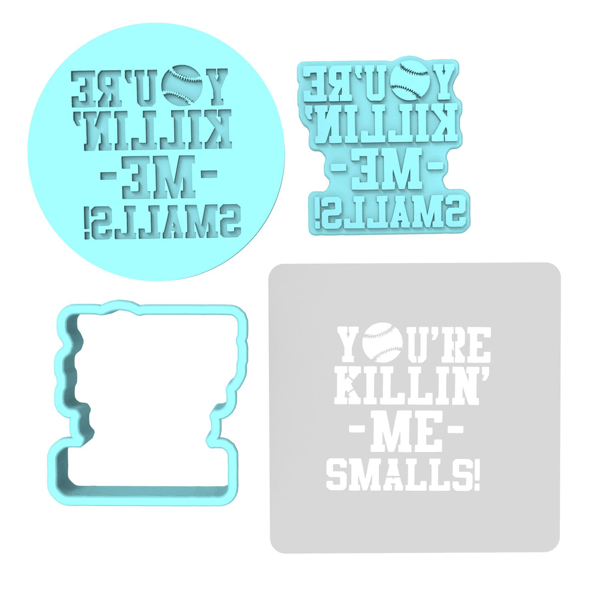You're Killing Me Smalls Cookie Cutter | Stamp | Stencil #5 4th of july Cookie Cutter Lady MINI - 2 Inches (5cm) **FULL SET BUNDLE** Cutter + Stamp + Stencil + Debosser **BEST DEAL** 