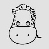 Zebra Face Cookie Cutter | Stamp | Stencil #2