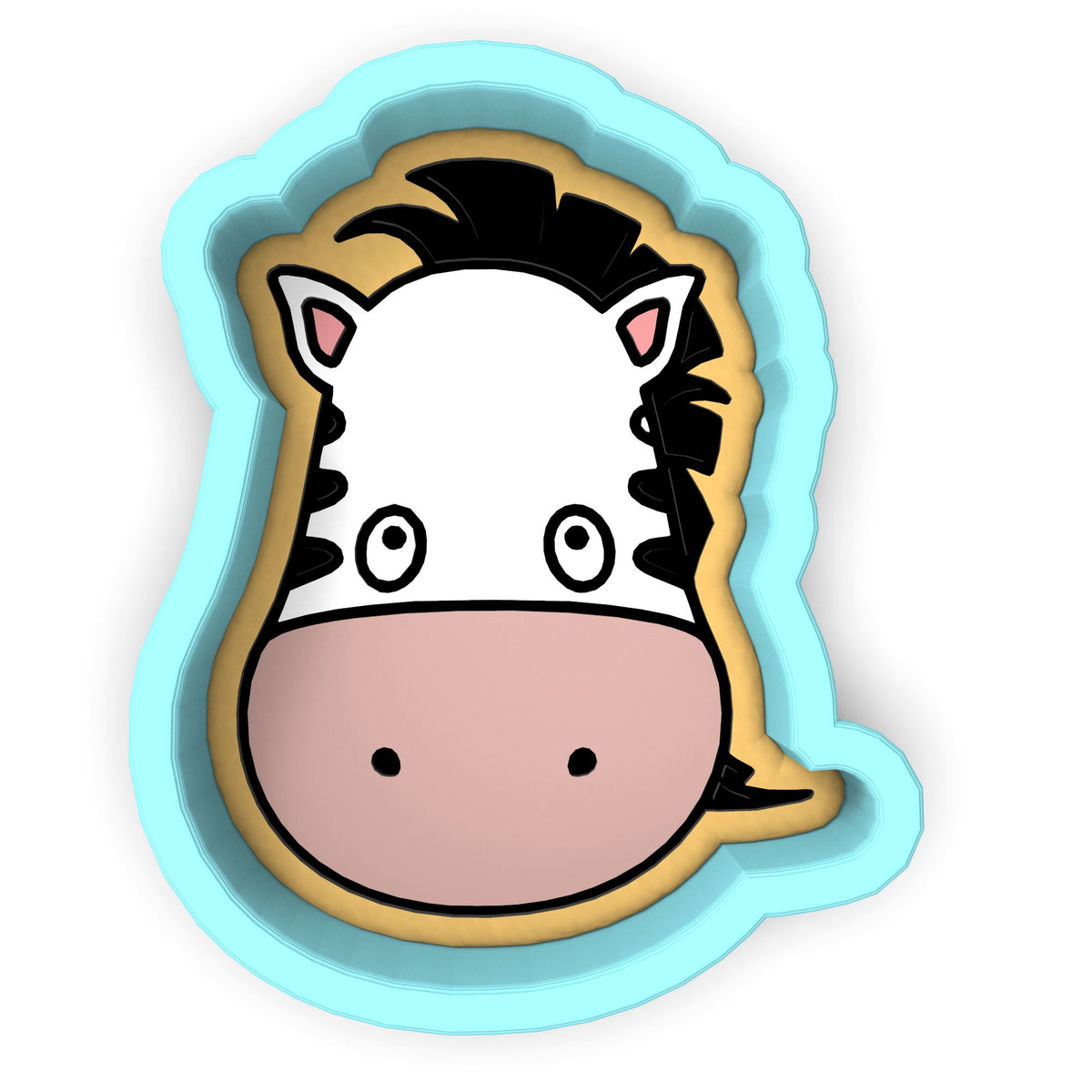 Zebra Face Cookie Cutter | Stamp | Stencil #2