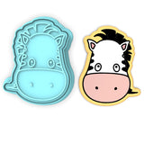 Zebra Face Cookie Cutter | Stamp | Stencil #2