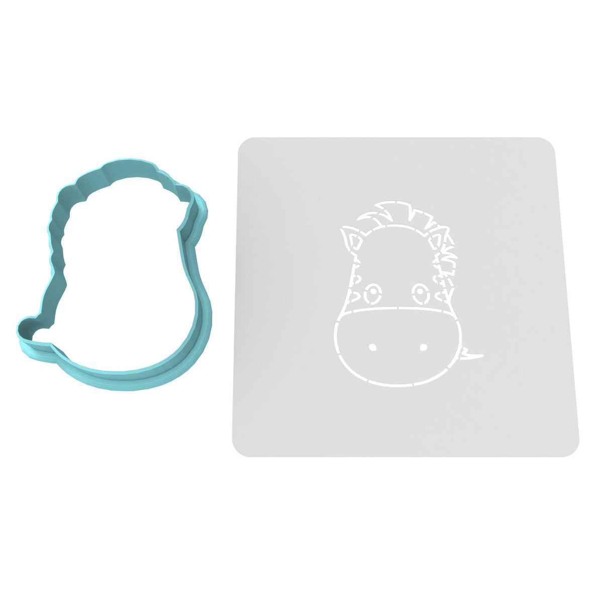Zebra Face Cookie Cutter | Stamp | Stencil #2