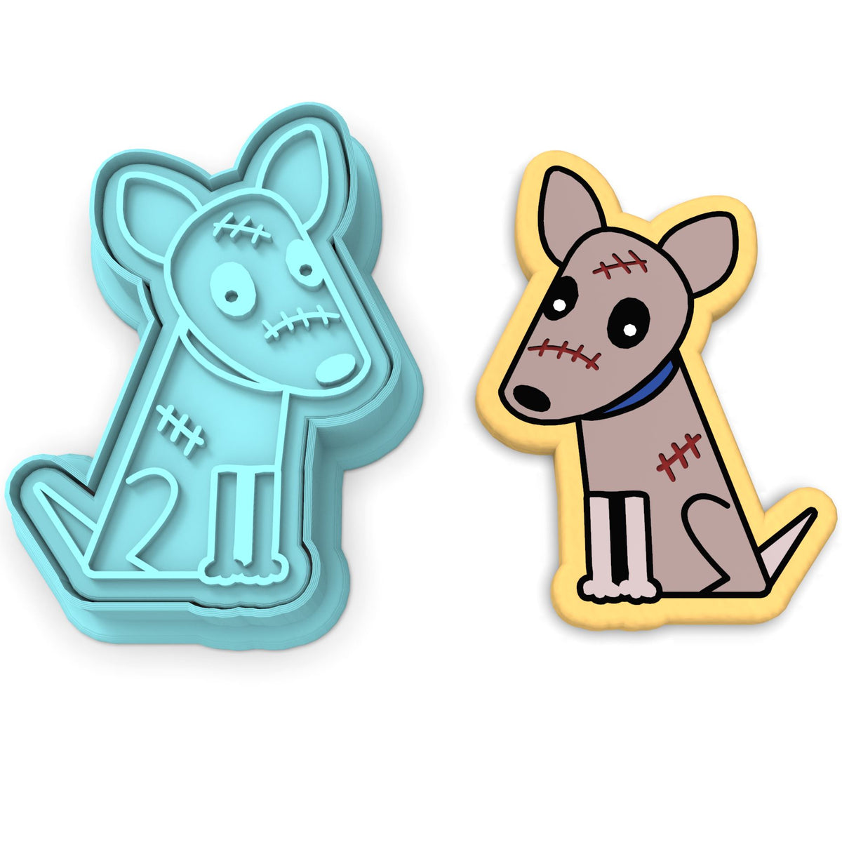 Zombie Dog Cookie Cutter | Stamp | Stencil #1