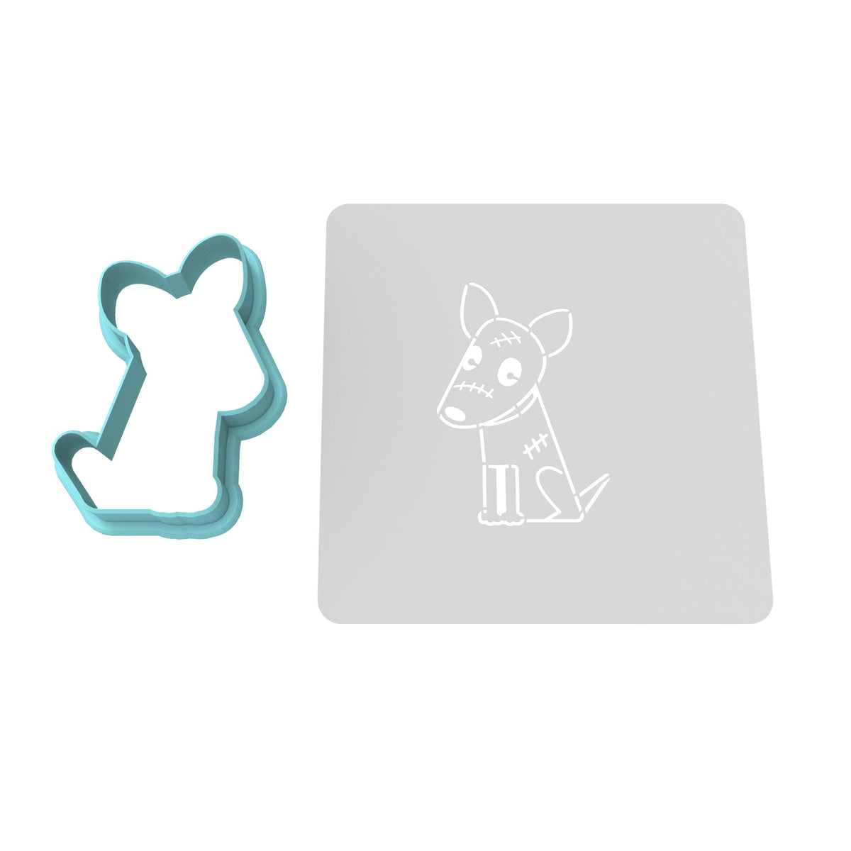 Zombie Dog Cookie Cutter | Stamp | Stencil #1