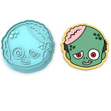 Zombie Face Cookie Cutter | Stamp | Stencil #1