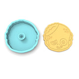 Zombie Face Cookie Cutter | Stamp | Stencil #1