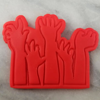 Zombie Hands Cookie Cutter Outline & Stamp #1
