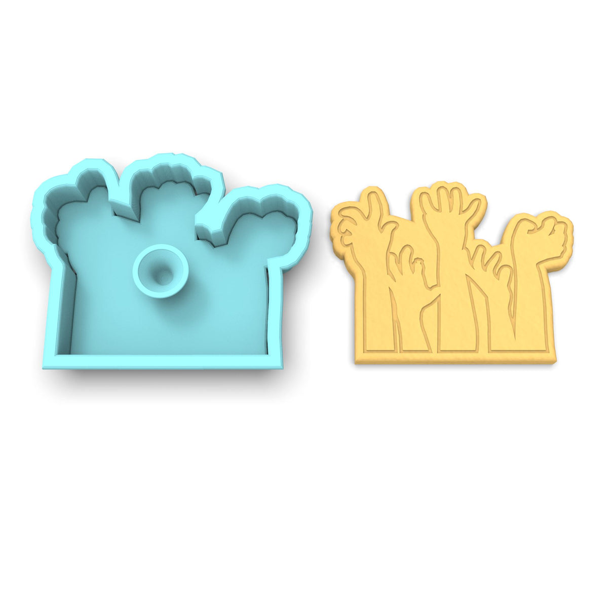 Zombie Hands Cookie Cutter | Stamp | Stencil #1