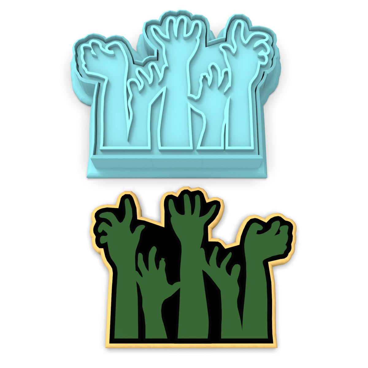 Zombie Hands Cookie Cutter | Stamp | Stencil #1