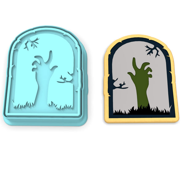 Zombie Tombstone Cookie Cutter | Stamp | Stencil #1