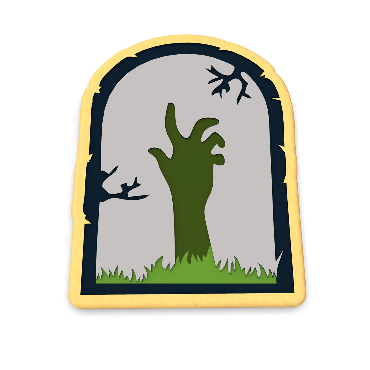 Zombie Tombstone Cookie Cutter | Stamp | Stencil #1